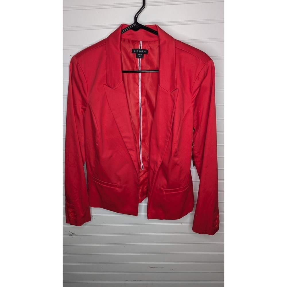 Metaphor Women's‎ Blazer 12 New With Tags ($50) Red/Orange Work Wear Office Wear